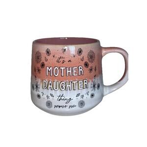 Gilmore Girls "it's a Mother Daughter thing" Coffee Mug Pink White Floral 18oz